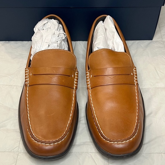 Cole Haan Brown Leather Slip On Loafers - Picture 1 of 7
